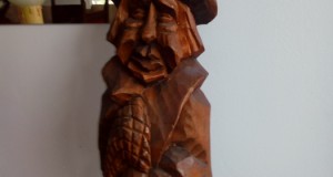 Statuie norvegiană sculptata lemn 50 cm Troll