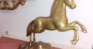 Statuie ecvestra bronz 40 cm  vintage retro