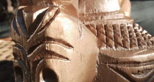 Statuie Zulu vintage veche sculptata