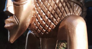 Statuie Zulu vintage veche sculptata