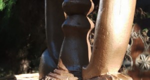 Statuie Zulu vintage veche sculptata