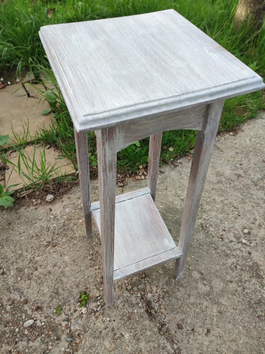 Piedestal  scaun bar lemn shabby chic