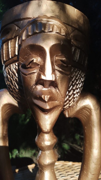 Statuie Zulu vintage veche sculptata Statuie Zulu vintage veche sculptata