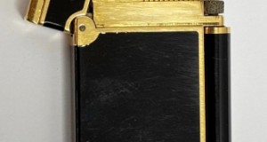 Brichetă vintage rară St Dupont linia D Lady Normandy, lac chinezesc negru