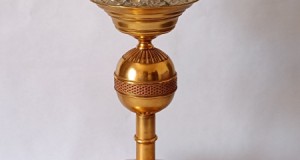 Impresionant si Rar Centru de Masa Aurit, Francez, Victorian, 41,6cm