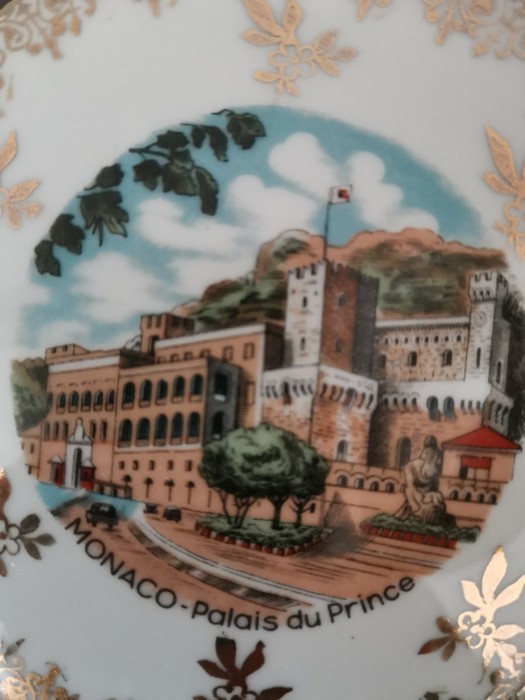 Casetă rară portelan Limoges Franța pictata Monaco