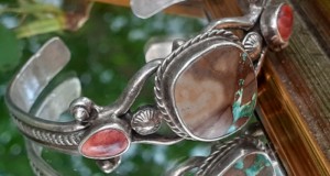 Bratara argint masiv turcoaz   Royston  ribbon si coral