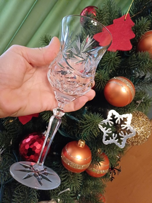 5 Pahare cristal, lucrat manual 5 Pahare cristal, lucrat manual
