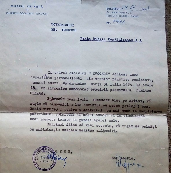 Autograf Petre Oprea