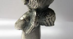 Statueta Ingeras, confectionata din zinc, placata cu argint, masiva (650 grame), provenienta Italia,