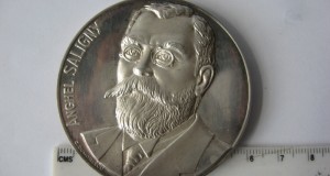 Medalie jubiliara Anghel Saligny, confectionata din argint