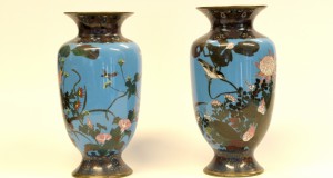 Set 2 vaze cloisonne  japoneze 019401