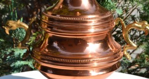 centru de masa cupru-bronz h 37 cm