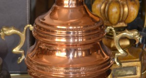 centru de masa cupru-bronz h 37 cm