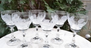 set  pahare calitativ cristal gravat 18 cm