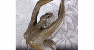 Dansatoare Art Deco cu cercul - statueta bronz PAB009