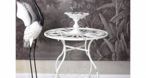 Masa mare din fier forjat antik white AJA264