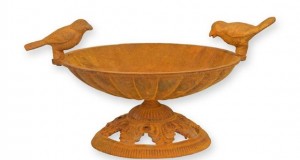 Set doua bai pasarele din fonta antik rusty HA-100