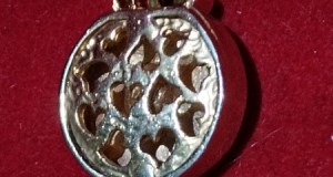 Pandantiv vintage italian aurit cu cristale zirconiu