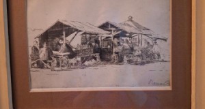 Tablou gravura `Piata` Mircea Olarian