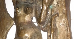 Statueta nud bronz, semnata