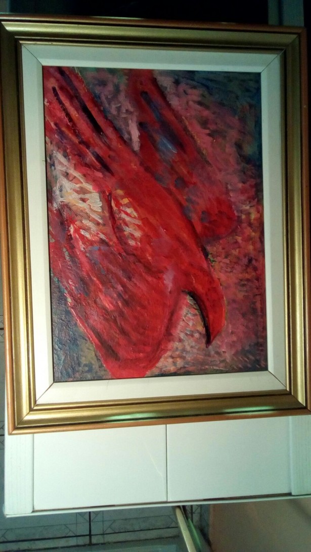Tablou expresionism - vulturul rosu
