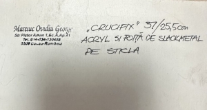 Pictură pe sticlă în acrilic și foita de slackmetal Marciuc Ovidiu George