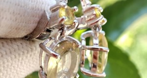 925 cercei argint cu lemon quartz si safir(35)
