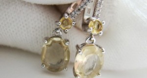 925 cercei argint cu lemon quartz si safir(35)