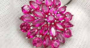 925 PANDANTIV SI LANT ARGINT CU PINK TOPAZ