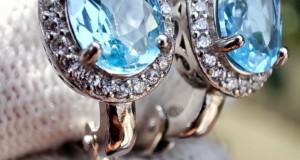 925 Cercei argint cu topaz