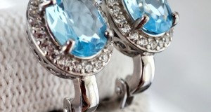 925 Cercei argint cu topaz