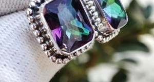 925 Cercei argint cu quartz mystic mistic
