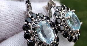 925 Cercei Argint Cu Topaz Si Spinel