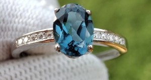 925 INEL ARGINT CU TOPAZ MASURA 14.5
