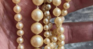 Colier vintage perle faux