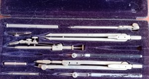 Trusa de desen RICHTER, model Precision VI.P. ,  originala,  fabricata in  Republica Democrata Germana in 1950