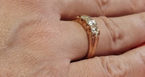 Inel vechi aur 18k diamante certificat
