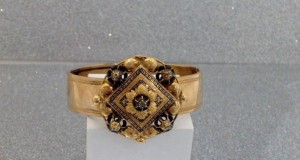 biedermeier bratara aur 14k an 1850 cu diamant