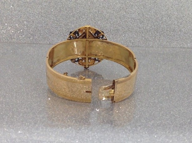biedermeier bratara aur 14k an 1850 cu diamant