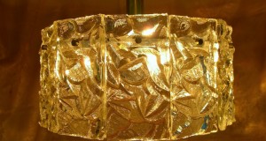 Lustra Art Deco Mid Century Modern, Doria, cristal, vintage
