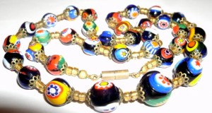 colier murano Venetian Milleflori ,model floral