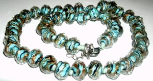colier antic pietre murano Venetian,fatetate ,vintage