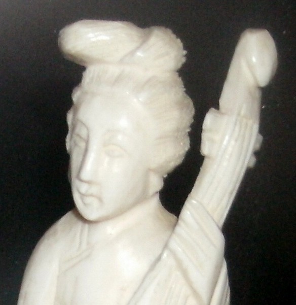 gheisa sculptura antica orientala fildes sec.XIX