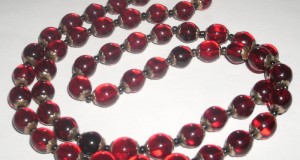colier antic oriental pietre granate cabuchon