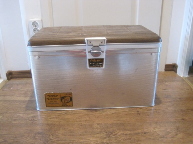 VINTAGE 1960 USA BEER  PICNIC COOLER POLORON THERMASTER ALUMINUM ICE