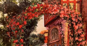 Casa cu ghirlanda de flori ,interbelic