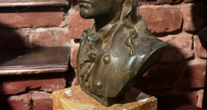 Bustul lui Schiller bronz masiv cu soclu din marmura