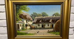 Scenă rurală nordică semnată