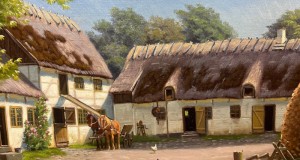 Scenă rurală nordică semnată